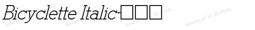 Bicyclette Italic字体转换
